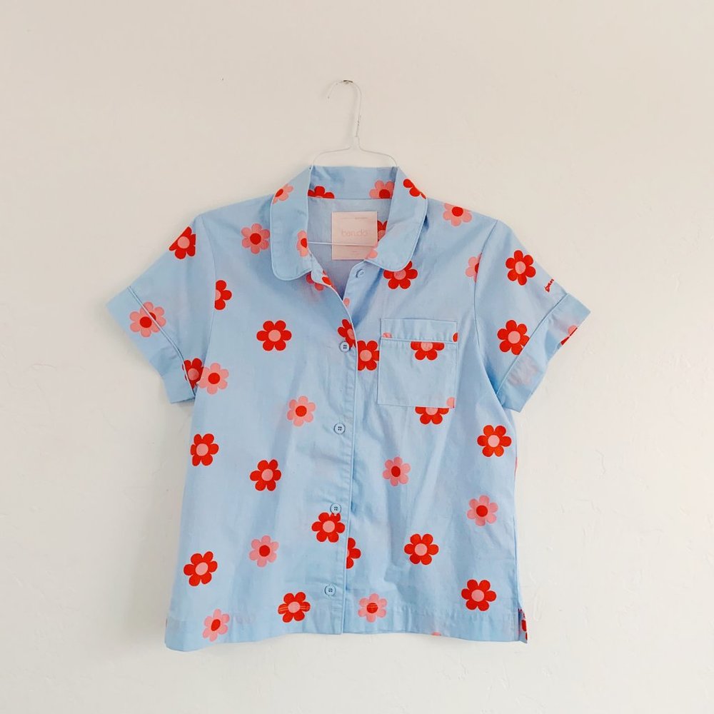 ban.do short sleeve pajama top, s - Picture 6 of 8